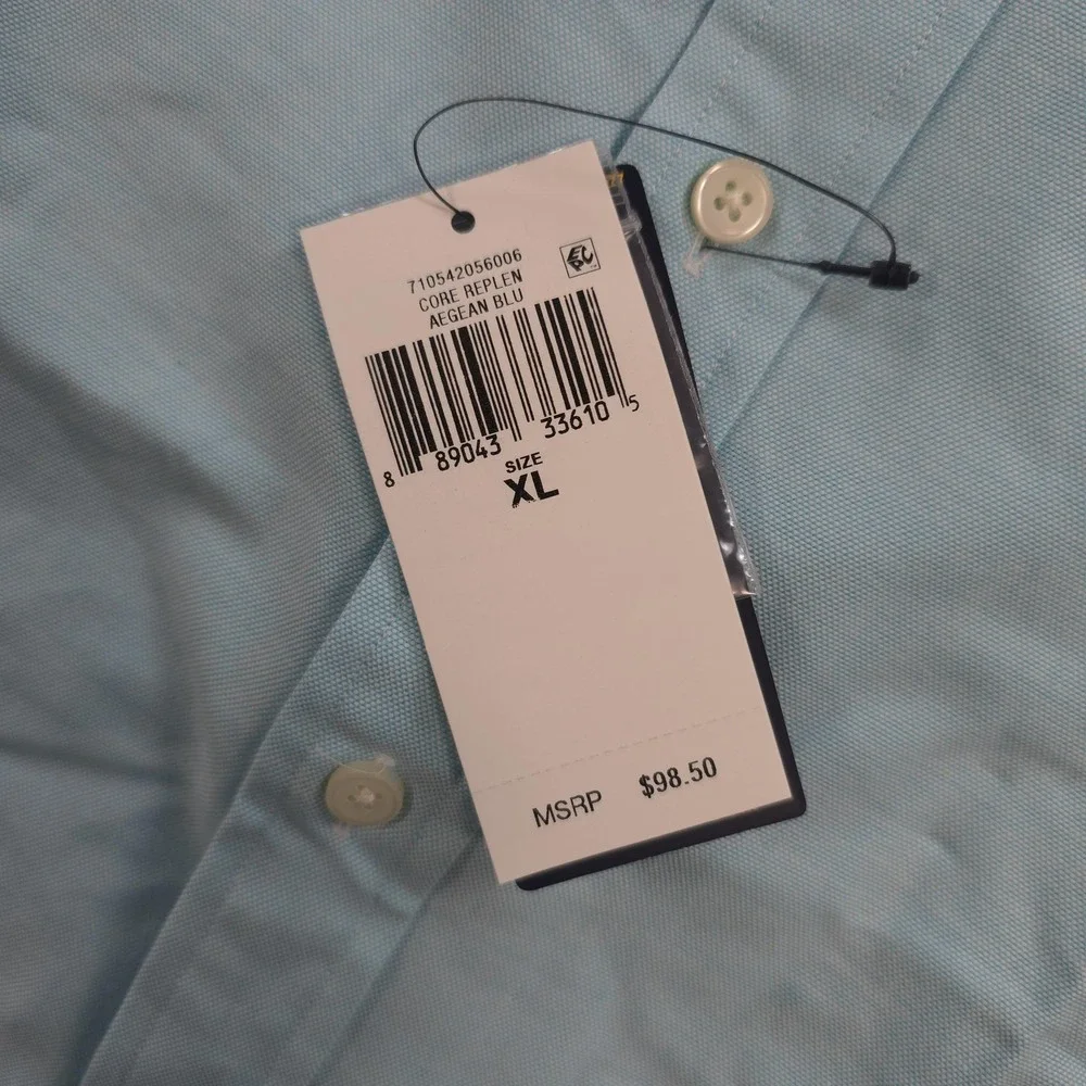 Polo Ralph Lauren Shirt Mens XL Blue Slim Fit Stretch Oxford Core Replen NEW